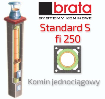 Komin ceramiczny BRATA STANDARD S fi 250 4 m