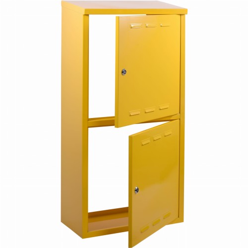 Szafka gazowa 50x100x25 żółta, podwójna, bez pleców