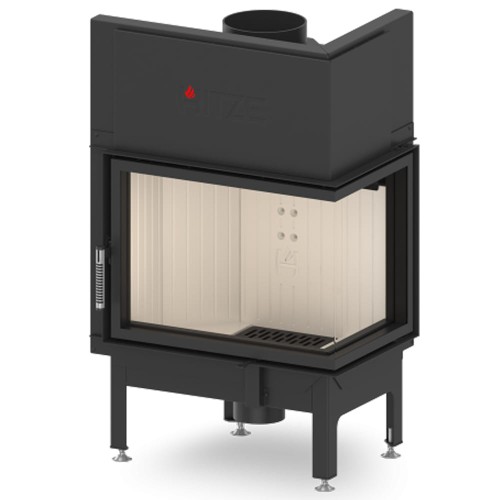 Wkład kominkowy Albero 11 kW Prawy szyba DECOR gięta + szyba wewnętrzna gięta AL11R.H-BDBI