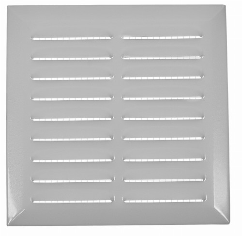 Kratka wentylacyjna 14x14 szara skośna