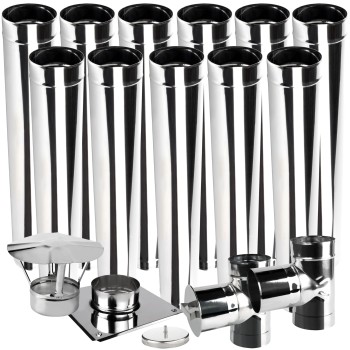 Wkład kominowy jednościenny KJ fi 350 11 mb kwasoodporny