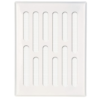 Kratka wentylacyjna 10x14 biała prosta