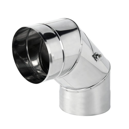 Kolano kominowe 90° z rewizją fi 220 żaroodporne