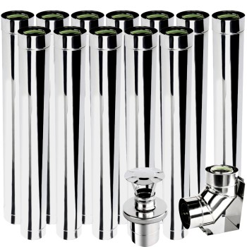 Wkład kominowy kondensacyjny fi 60/100 12 m kwasoodporny