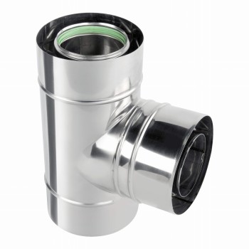 Trójnik kominowy Turbo 90° fi 100/150 kwasoodporny