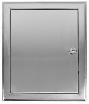 Drzwiczki rewizyjne 25x35 nierdzewne szczotkowane zamek