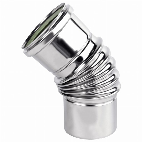 Kolano kominowe Turbo 45° fi 80 kwasoodporne