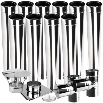 Wkład kominowy jednościenny KŻJ fi 130 10 mb żaroodporny