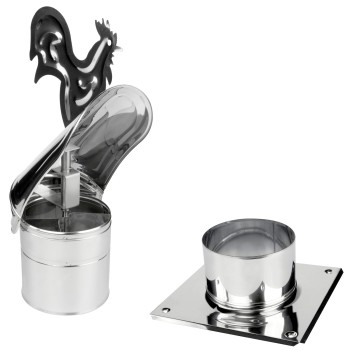 Strażak kominowy Kogut fi 80 kwasoodporny z podstawą