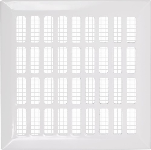 Kratka wentylacyjna 14x14 biała prosta