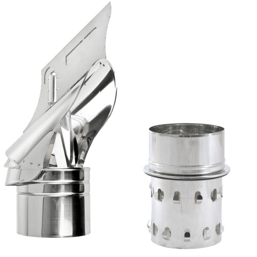 Strażak kominowy z łożyskiem fi 160 kwasoodporny z przejściem do komina ceramicznego