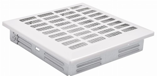 Kratka wentylacyjna 14x14 biała prosta