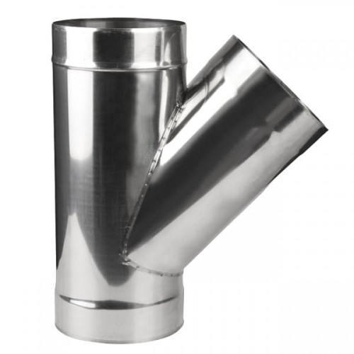 Trójnik jednościenny 45° kwasoodporny fi 220