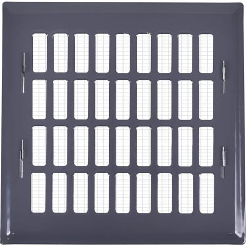 Kratka wentylacyjna 14x14 grafitowa prosta