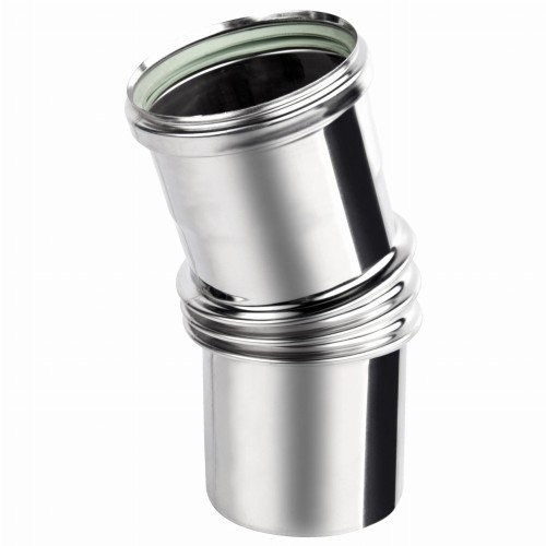 Kolano kominowe Turbo 15°  fi 80 kwasoodporne