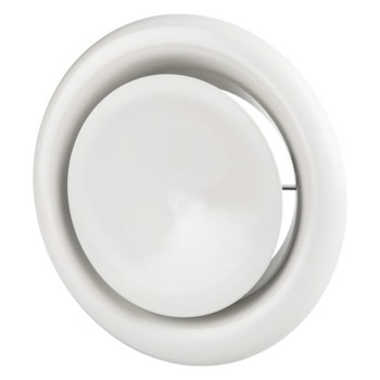 Anemostat nawiewny z ramką fi 80 biały AMV