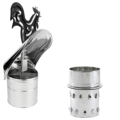 Strażak kominowy z kogutem fi 200 kwasoodporny do ceramiki