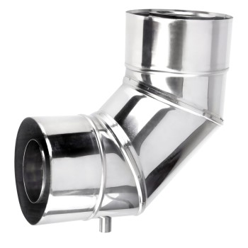 Kolano z odskraplaczem Turbo 90° fi 80/125 kwasoodporne