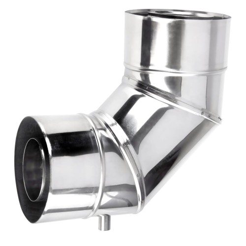 Kolano z odskraplaczem Turbo 90° fi 80/125 kwasoodporne