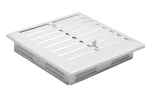 Kratka wentylacyjna 14x14 biała regulowana