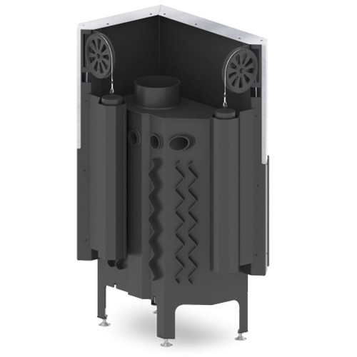 Wkład kominkowy Albero 9 kW Prawy Gilotyna szyba DECOR gięta