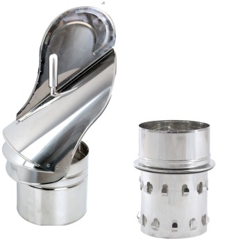 Strażak kominowy z łożyskiem fi 160 0,6 mm kwasoodporny do ceramiki