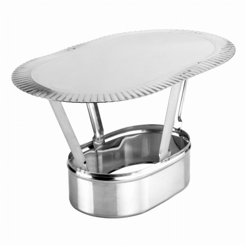 Daszek kominowy owalny 100/200 kwasoodprony